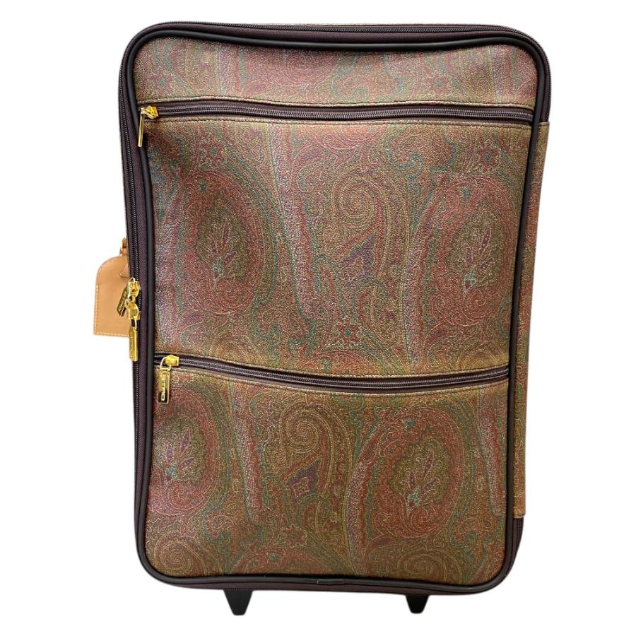 ETRO ブラウンレザーキャリーケース ETRO（エトロ） キャリーケース キャリーバッグ スーツケース