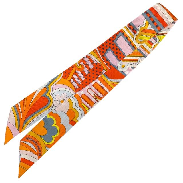 値下げ✨★エルメス未使用シルクスカーフ★箱・リボンあり HERMES（エルメス） カレ45 ボルデュック リボン スカーフ シルク100