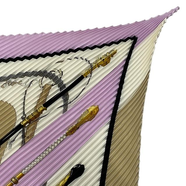 エルメス　プリーツスカーフ　カレ HERMES エルメス スカーフ/プリーツカレ 大判 ショール スカーフ