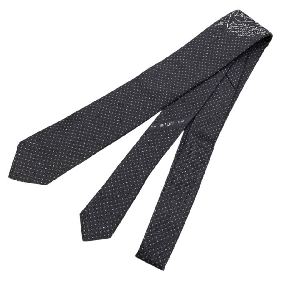Berluti ベルルッティ カリグラフィ スクリットタイ ネクタイ Berluti（ベルルッティ） カリグラフィ スクリット ネクタイ