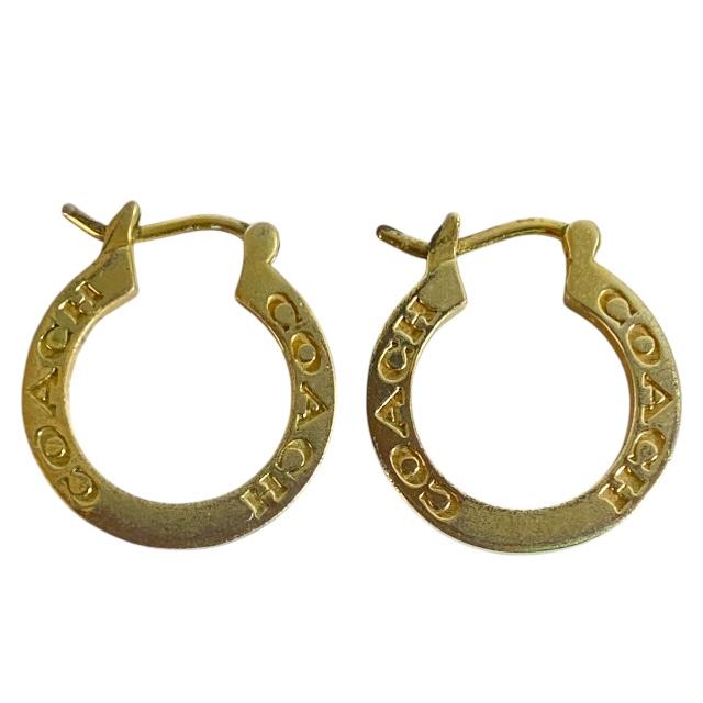 COACH コーチ ピアス アクセサリー ジュエリー 小物 ロゴ GP ゴールド