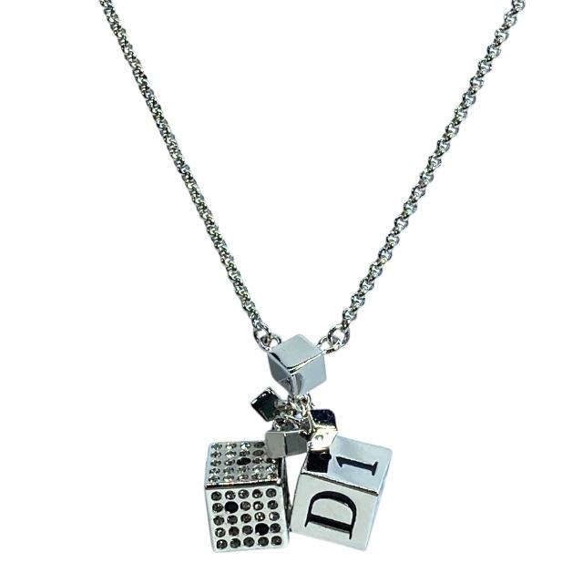 クリスチャンディオール　サイコロネックレス　ダイスモチーフ　シルバー Christian Dior（クリスチャン・ディオール） ディオール ネックレス