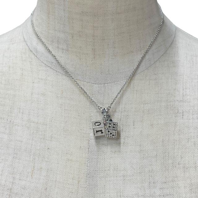 クリスチャンディオール　サイコロネックレス　ダイスモチーフ　シルバー Christian Dior（クリスチャン・ディオール） ディオール ネックレス