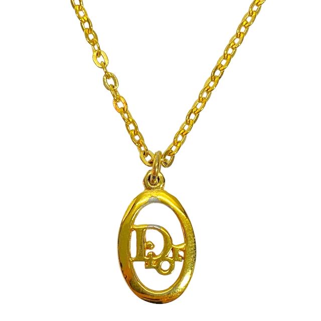 Christian Dior ディオール ネックレス ロゴ ゴールド アクセサリー 