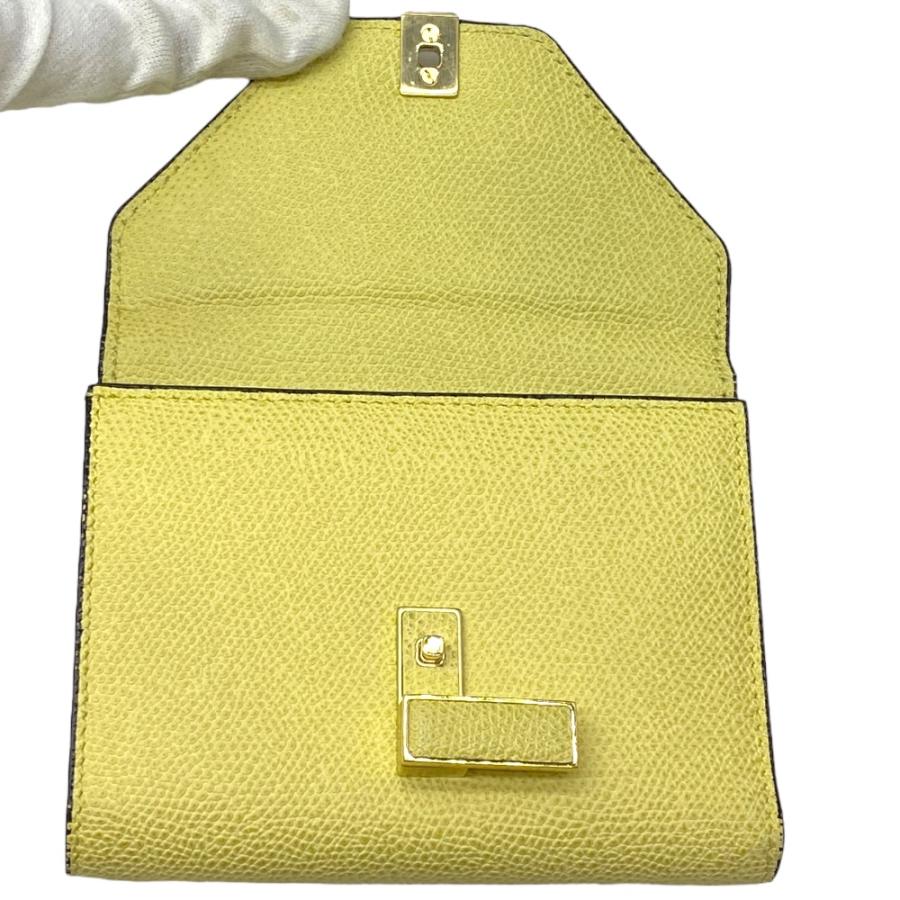 中古★Valextra イエロー 三つ折り財布 Valextra（ヴァレクストラ） イジィデ 財布 三つ折り財布 折り財布