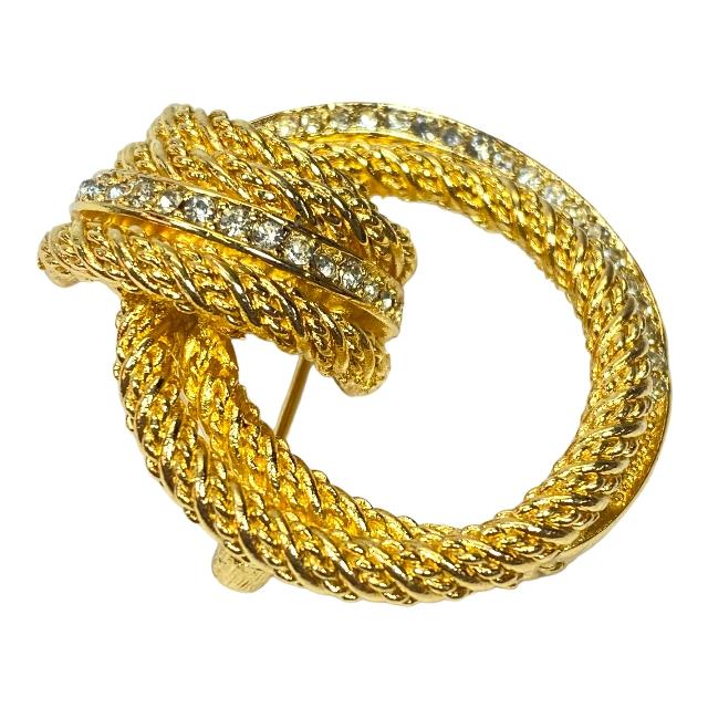 Christian Dior ディオール ブローチ ヴィンテージ ロープ サークル