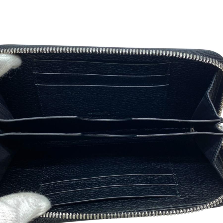 美品 フェラガモ 長財布 ガンチーニ　ラウンドファスナー 黒 ロゴ金具 金ロゴ FERRAGAMO（フェラガモ） 財布 長財布 ガンチーニ レディース ラウンド