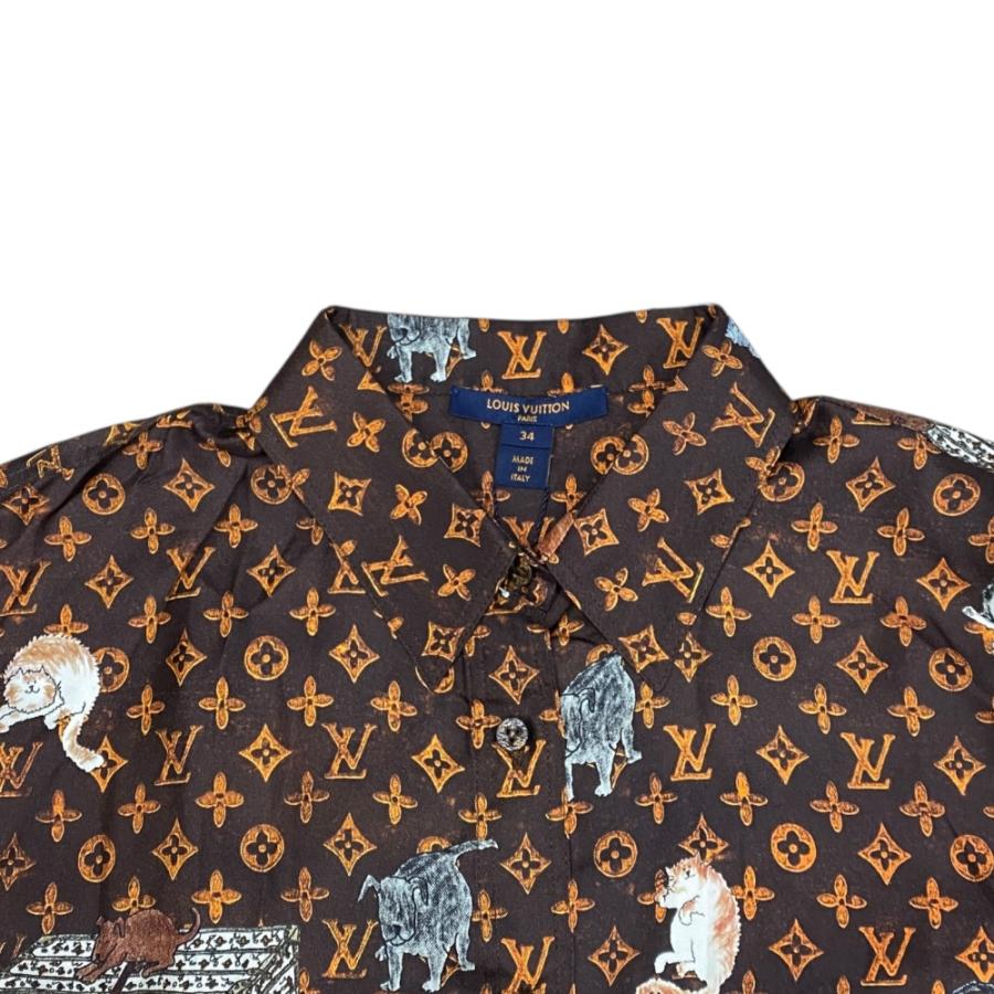 ルイヴィトン LOUIS VUITTON LV バイ・ザ・プール ブラウス シャツ コットン ベージュ 未使用 モノグラム ケープ クロップド丈 半袖 楽天市場】ルイヴィトン LOUIS VUITTON LV バイ・ザ・プール トップス