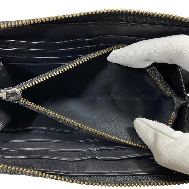 絶品 コーチ 長財布 ベースボール ステッチ レザー ブラック F21369