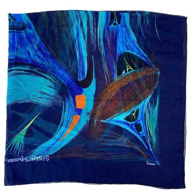 HERMES エルメス スカーフ カレ140 La Tour Eiffel S`envole  