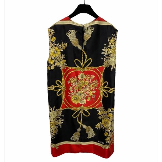豊富なギフト 未使用 新品 Gucci 42 サイズ レッド ブラック シルク 花柄 フラワー スカート トップス ワンピース グッチ ワンピース チュニック Palomafashion Com