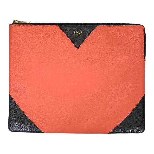 CELINE セリーヌ クラッチバッグ セカンドバッグ バイカラー ハート