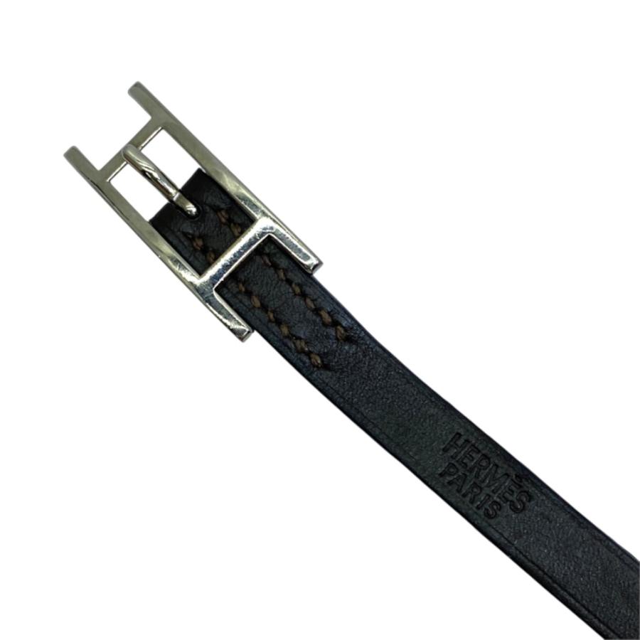 エルメス アピ3 レザー ブレスレット 刻印HERMES API 男女兼用 HERMES（エルメス） アピ3 ブレスレット バングル アクセサリー ダーク