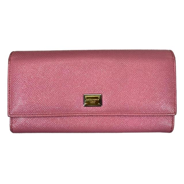 DOLCE＆GABBANAドルチェ&ガッバーナ D&G ドルガバ BI0087 長財布 ドーフィンレザー ピンク ゴールド金具  :1227-a4113n:SENSE Yahoo!ショッピング店 - 通販 - Yahoo!ショッピング