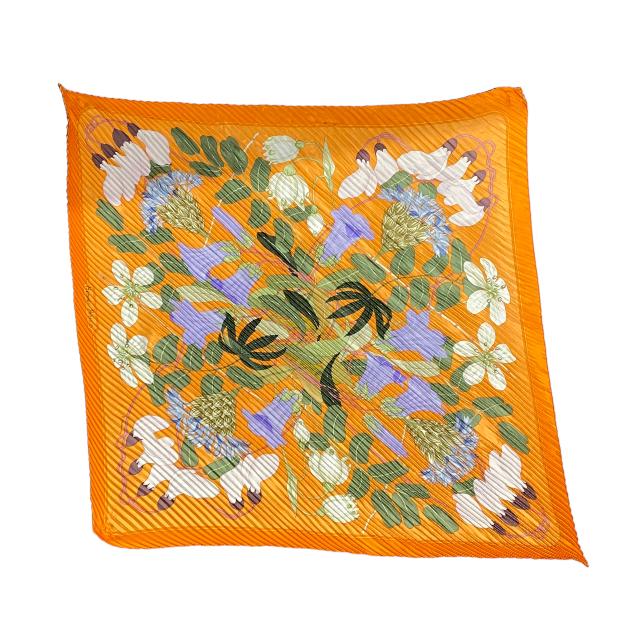 HERMES エルメス スカーフ Flora Graeca ギリシャの花 プリーツ 