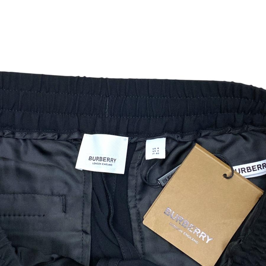 未使用 バーバリー トラックパンツ パンツ ボトムス 長ズボン TBロゴ刺繍入り ビスコース ブラック 8046320 BURBERRY [サイズ40]_3
