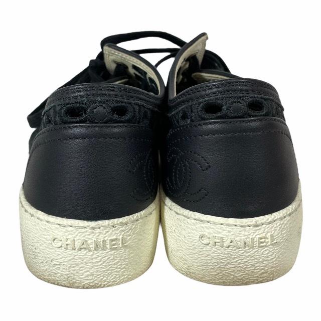 CHANEL シャネル スニーカー 靴 シューズ ココマーク ロゴ レース 花-