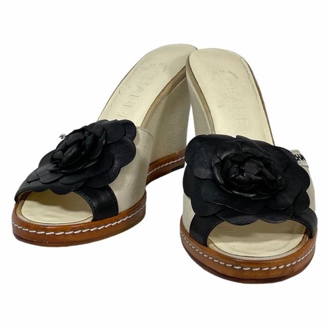 CHANEL シャネル ヒール ミュール シューズ サンダル ウェッジソール