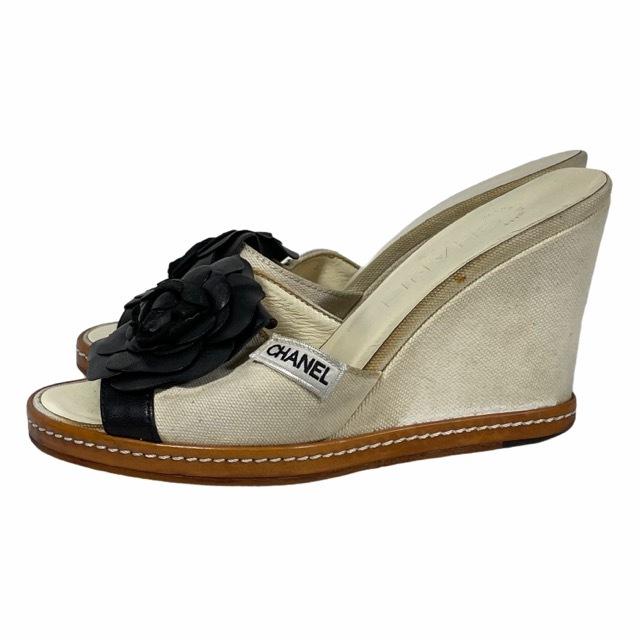 CHANEL シャネル ヒール ミュール シューズ サンダル ウェッジソール