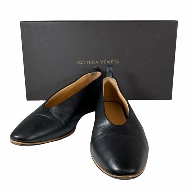 BOTTEGA VENETA ボッテガヴェネタ スリッポン フラットシューズ パンプス 靴 レザー ブラック [サイズ 35 (約22cm)]｜econext｜08