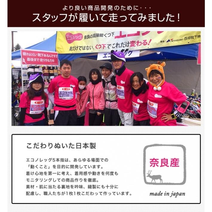 靴下 バリエクロスエアー 5本指 走るくつした　ランニング マラソン ランナー 滑らない靴下 臭わない靴下 くつ下 メンズ レディース 西垣靴下 エコノレッグ 爆買 |  | 10