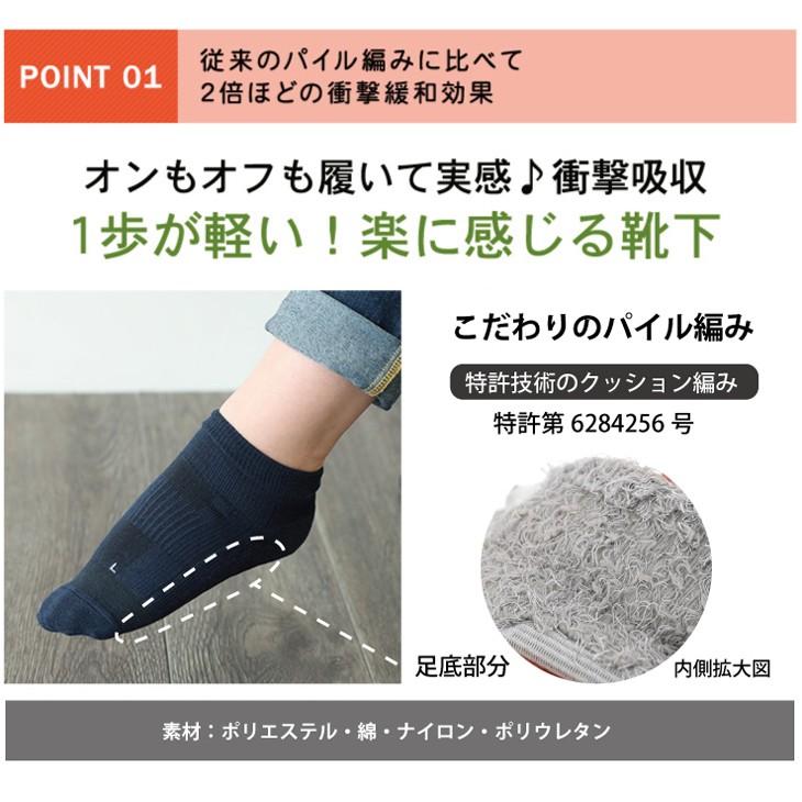 疲れしらずのくつした ロング 働くための靴下 滑らない靴下 疲労軽減 疲れない靴下 C049 エコノレッグ 通販 Yahoo ショッピング