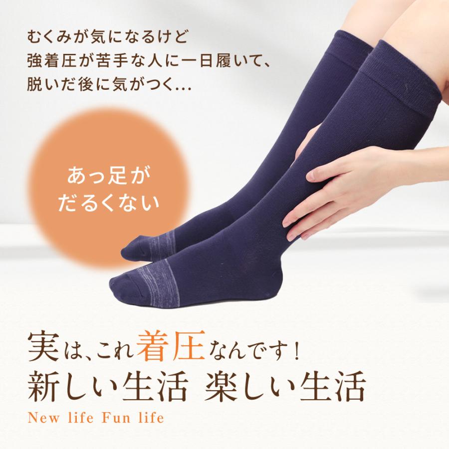一般医療機器 ゆるっと段階着圧ハイソックス1足 医療用 エコノミー