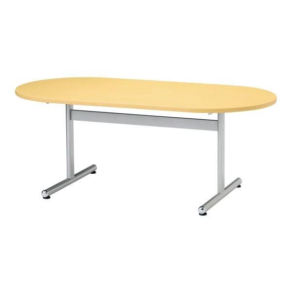 お気に入りの 会議用テーブル　楕円型　幅1500×奥行750mm　塗装脚タイプ　（国産） AKT-D1575 オフィスデスク