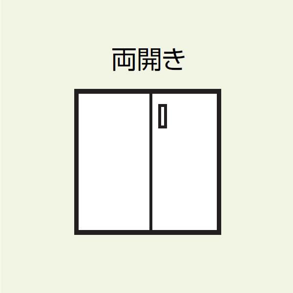 （最大3年保証）コクヨ エディア 収納システム 高さ1050mmタイプ 下置き 両開き扉（木目タイプ・本体ホワイト）… BWU-SD58SSAWDT1の画像