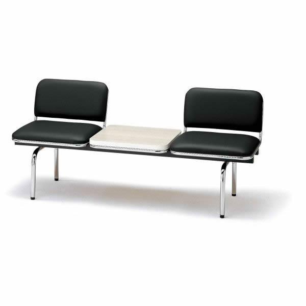 ロビーチェア Fulシリーズ 背付きタイプ 布張り 幅1510 奥行き540 高さ660mm Ful 2t 109 237 9 154