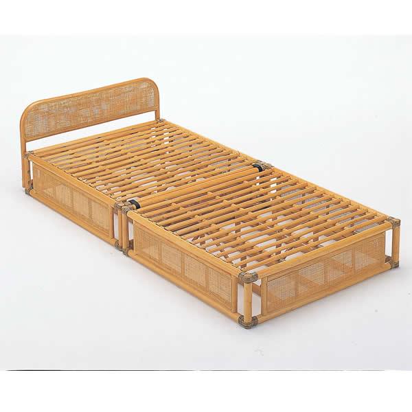 ラタン製 折りたたみベッド 折り畳みベッド ラタンベッド すのこベッド/ Bed 籐ベッド I-Y-915