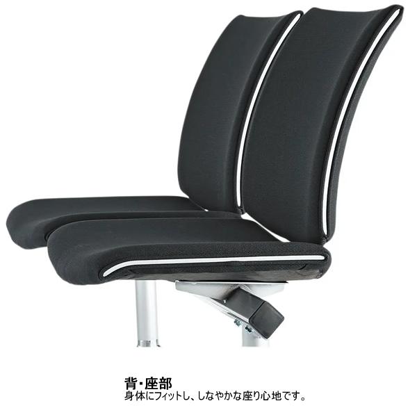 （肘無し）ロビー・ラウンジチェア　布張　（LPシリーズ）　2人掛け LP-2F-S_3