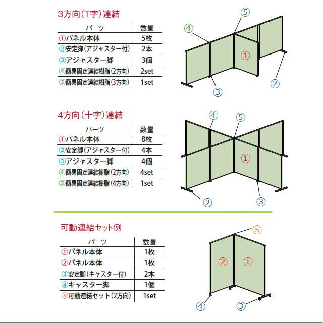 MPパネル　パーティション　パネルA（全面布）　W800×H1165mm　（国産） MP-1208A_5