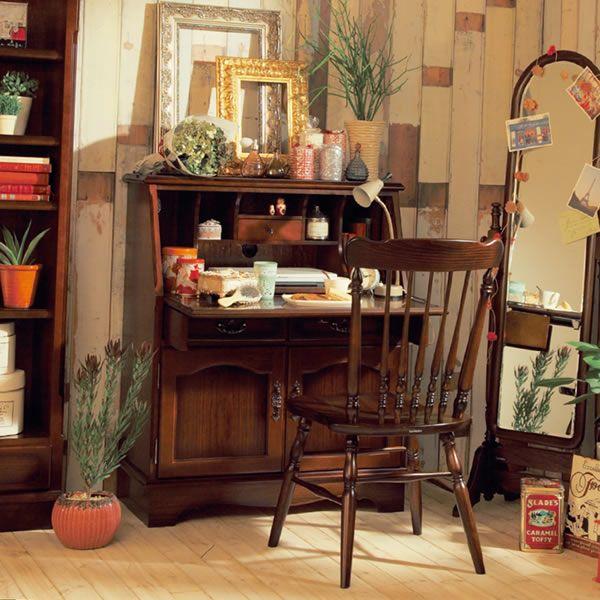 カリモク家具 コロニアル ライティングビューロー デスク ☆ヴィンテージ