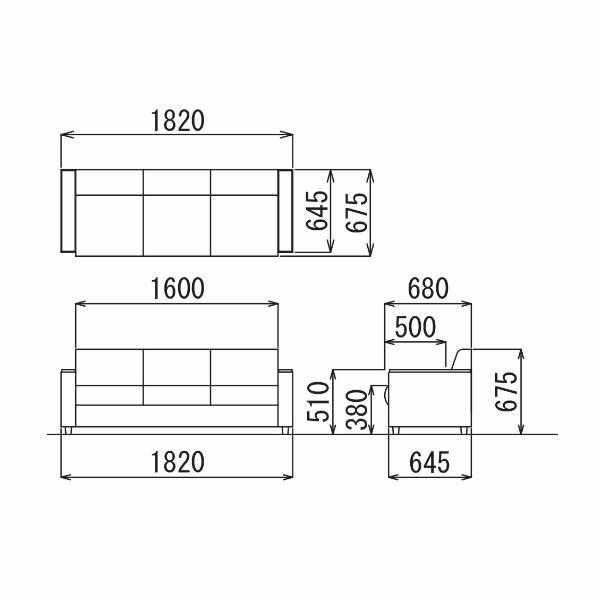 応接ソファ　トレッタ/　ソファー　ビニールレザー張り　（応接家具・トレッタ）　 RE-2683-V4｜economy｜02