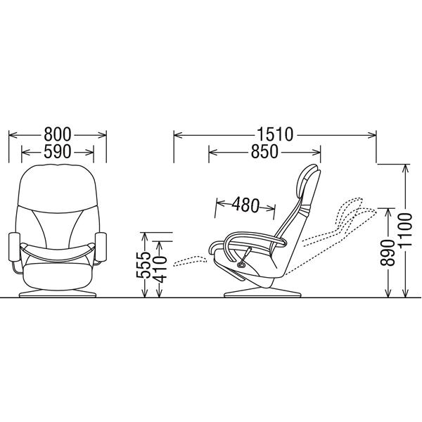 カリモク家具 カリモク パーソナルチェア 本革張 リクライナー カリモク家具 カリモク パーソナルチェア 本革張 リクライナー