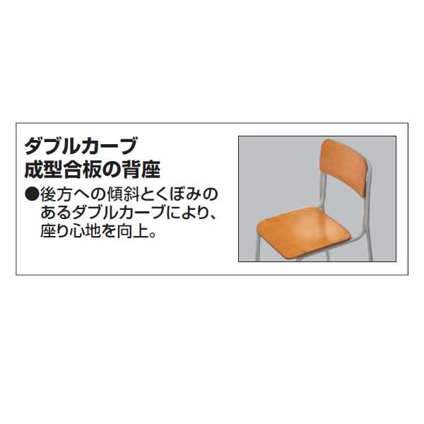 KOKUYO コクヨ サイズ 2 学校の椅子 学習椅子 2脚 KOKUYO（コクヨ） 生徒用イス 2号（身長：120cm） 固定式 4本脚 N1