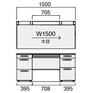 （最大3年保証）コクヨ　iSデスクシステム　両袖デスク　A4B4タイプ シリンダー錠タイプ 幅1500×奥行700×…　SD-ISN157CABSNN_1