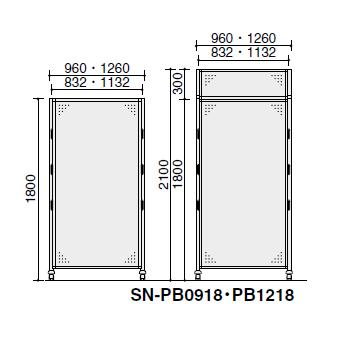 コクヨ　展示パネル〈ACTEXシリーズ〉　スタッキングパンチングパネル　幅1260mm SNU-PB1203W｜economy｜02