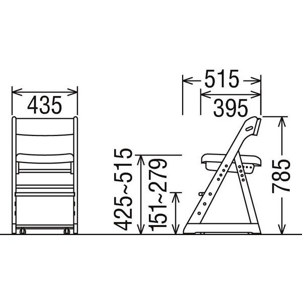 *メーカー在庫限り カリモク デスクチェア 学習チェア 学習椅子 学習チェア 幅435mm ナッツシェル色 XT0901-Sの画像
