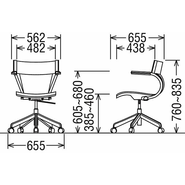 カリモク家具（KARIMOKU FURNITURE） カリモク デスクチェア 本革張
