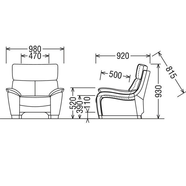 カリモク家具（KARIMOKU FURNITURE） カリモク ソファ 1人掛け ZW73