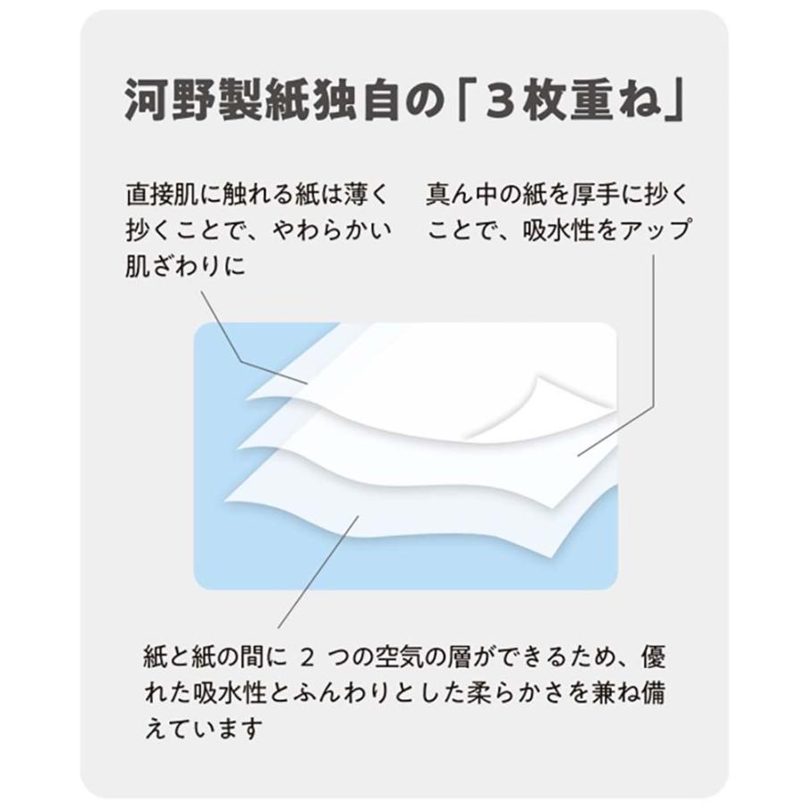 河野製紙 kawano 水に流せる 3枚重ね ポケットティシュ 7組×16P 40個セット 水に流せる 3枚重ね ティシュ ティッシュ ペット 介護 アウトドア | ブランド登録なし | 01