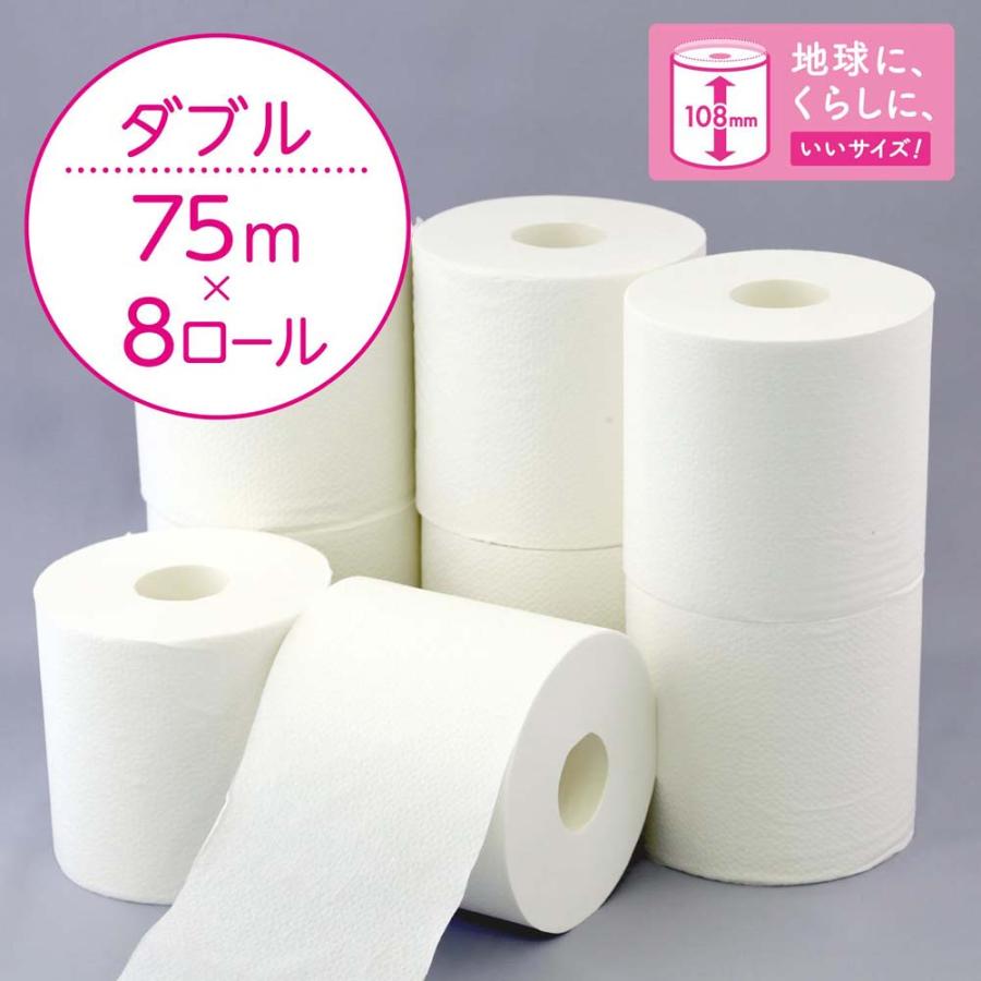 日本製紙クレシア スコッティ フラワーパック 3倍長持ち 8ロール ダブル ×6パック 1ケース 合計48ロール 22769 トイレットペーパー まとめ買い 1箱 | スコッティ フラワーパック | 03