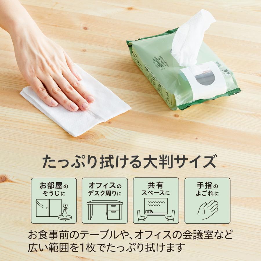 プラス PLUS 除菌ウエットティッシュ アルザウバー (ALLSAUBER) 厚手 大判サイズ アルコールタイプ AL-043M | PLUS | 04