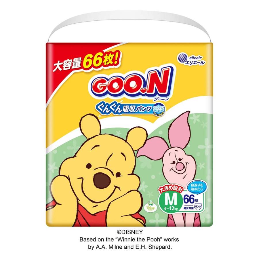 大王製紙 エリエール グーン ぐんぐん吸収パンツ Mサイズ 66枚 | グーン まっさらさら通気