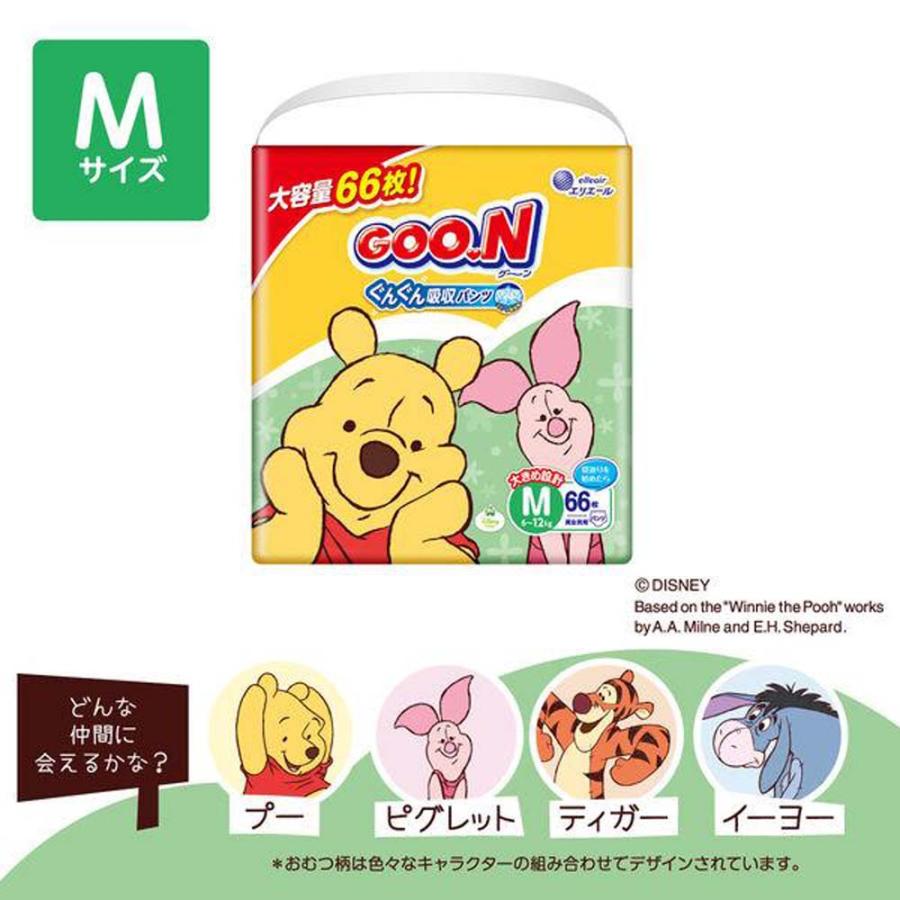大王製紙 エリエール グーン ぐんぐん吸収パンツ Mサイズ 66枚 3個セット 1ケース | グーン まっさらさら通気 | 04