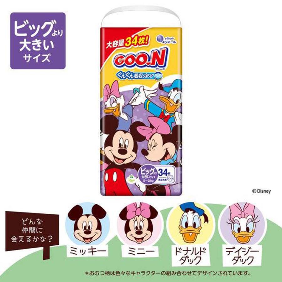 大王製紙 エリエール グーン ぐんぐん吸収パンツ BIG大サイズ 34枚 3個セット 1ケース | グーン まっさらさら通気 | 04