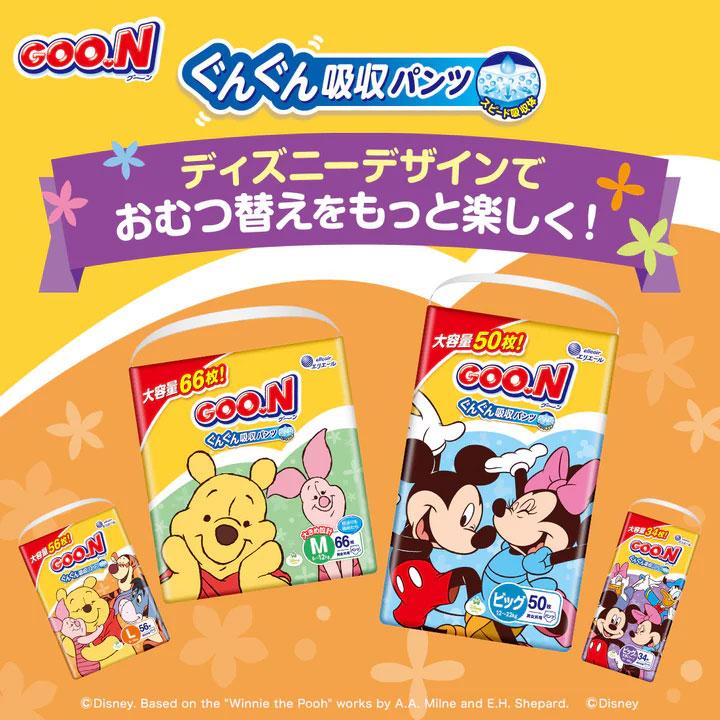 グーン ぐんぐん吸収パンツ BIGサイズ 50枚入り 21000731 エリエール 大王製紙 ディズニー 体重目安：12kg-20kg | グーン まっさらさら通気 | 02