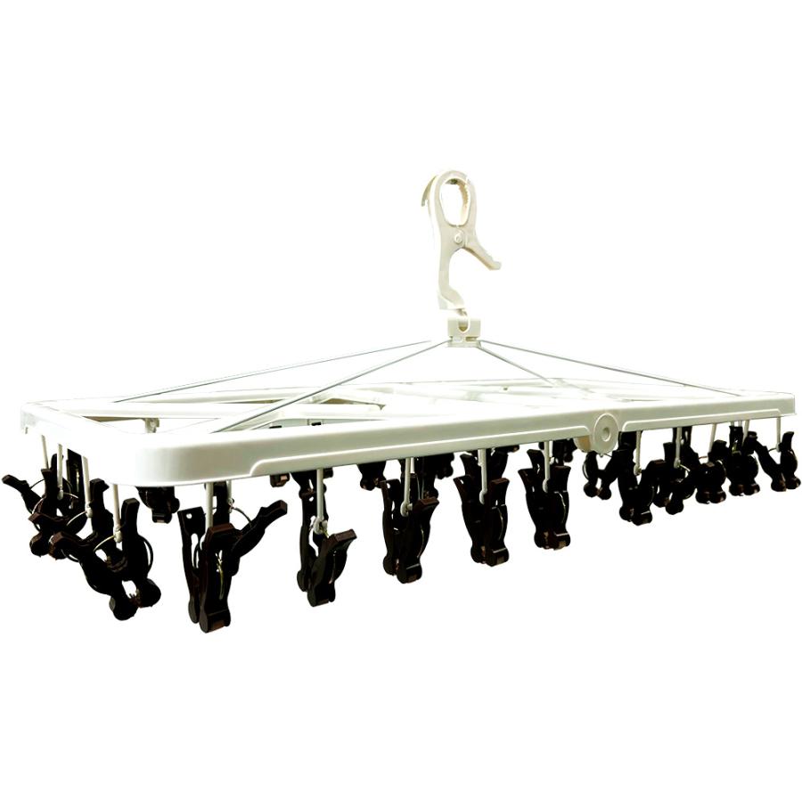 ヒラノトレーディング ローラー付き ワイヤー角型ハンガー 42ピンチ | ブランド登録なし